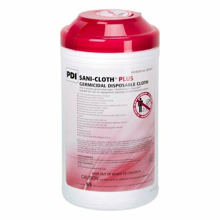 SANI-CLOTH PDI Professional Disposables, Plus, X-Large, 8 in. x 14 in., 65PK Q85084